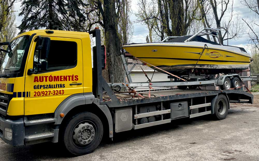 Beszteri autómentő Budapest - Hajószállítás