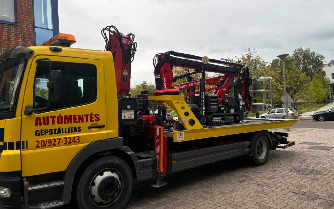 Munkagépszállítás gyorsan és biztonságosan autómentővel